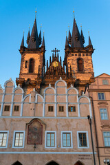 Fototapeta premium Church of Our Lady before Týn, Old Town Square, Prague, Czech Republic, Europe