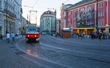 Tram, Old Town, Prague, Czech Republic, Europe