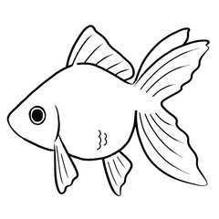 vector illustration of a cartoon fish