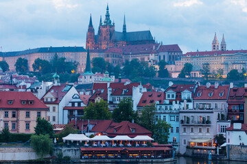 Prague Castle, Prazsky hrad, Kampa Island, Prague, Czech Republic, Europe