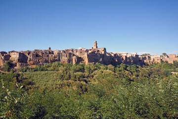 Fototapeta premium Tuscany landscape, the countryside of Maremma, Pitigliano