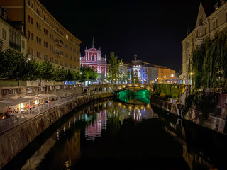 Fototapeta premium Ljubljana Night