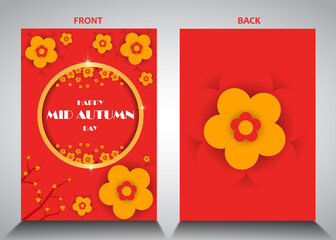 Greeting card for mid autumn day