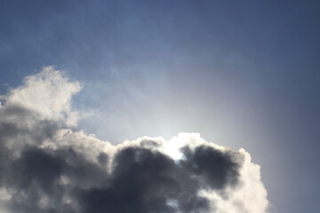 Fototapeta na wymiar blue sky heaven clouds air wallpaper texture background