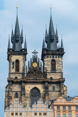 Fototapeta premium Church of Our Lady before Týn, Old Town Square, Prague, Czech Republic, Europe