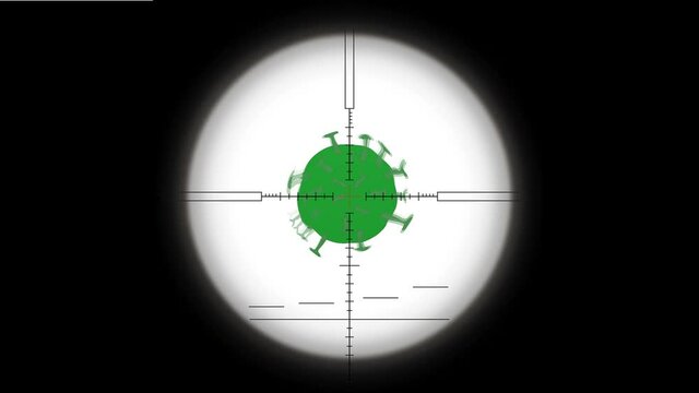 Vaccine destroys the coronavirus. Covid-19 concept animation.