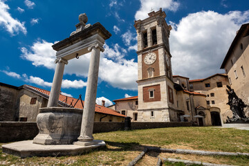 Sacro Monte (VA), Italy - A view of the pilgrimage village of Santa Maria del Monte on Sacro Monte di Varese, UNESCO World Cultural Heritage Site, Santa Maria del Monte, Varese, Lombardy