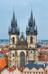Fototapeta premium Church of Our Lady before Týn, Old Town Square, Prague, Czech Republic, Europe