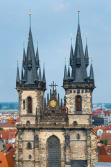 Fototapeta na wymiar Church of Our Lady before Týn, Old Town Square, Prague, Czech Republic, Europe