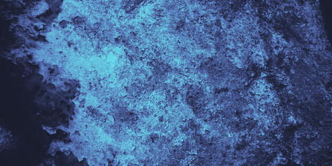 Old cement wall, blue neon. Background texture