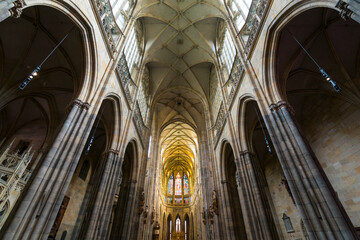 Fototapeta premium St. Vitus Cathedral, Prague Castle, Prazsky hrad, Prague, Czech Republic, Europe