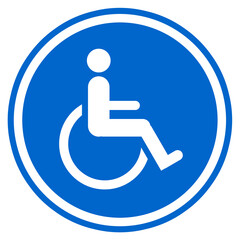Wheelchair symbol on white background.