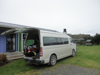 Naklejka premium camper van on the road