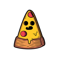 Pizza monster illustration