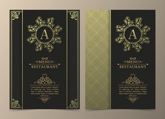 Menu Layout with ornamental Elements.
