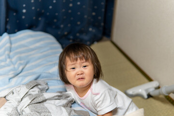 泣きそうな日本の子供