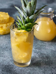 Glass of pineapple juice