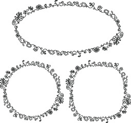 vector flower border design background