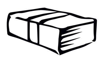 Dollar bill sign. Vector drawing