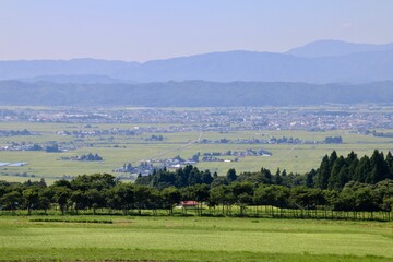 恋人坂からの眺望（福島県・喜多方市）