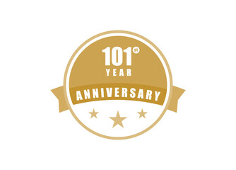 101 years anniversary Elegant badge design 