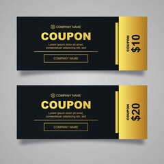 Elegant coupon card design template