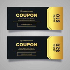 Elegant coupon card design template