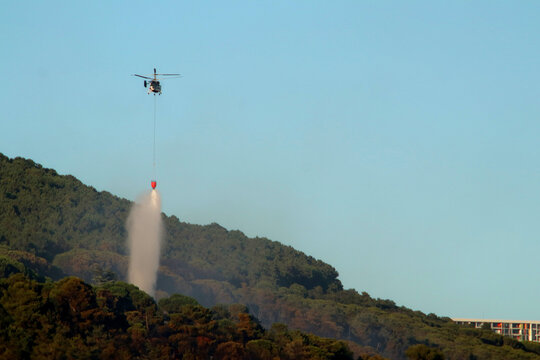 Russian КАМОВ КА-32 KAMOV helicopter Halo ER-KGE from Moldova to fight forest fires in Maltepe, Istanbul, Turkey