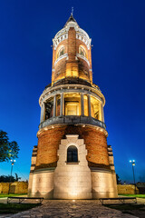 Fototapeta na wymiar Gardos Tower, also known as Millennium Tower or Kula Sibinjanin Janka is a memorial tower located in Zemun, city of Belgrade in Serbia.