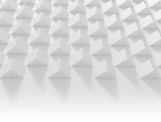 Abstract white 3d illustration triangles background