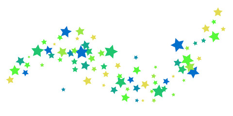 Shooting stars confetti. Multi-colored stars. Holiday background. Abstract texture on a white background. Design element. Vector illustration, EPS 10.	