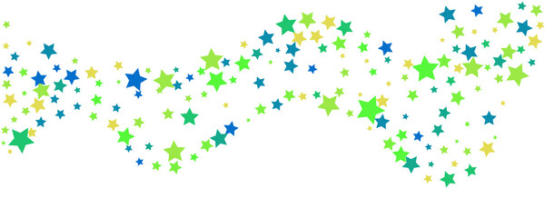 Shooting stars confetti. Multi-colored stars. Holiday background. Abstract texture on a white background. Design element. Vector illustration, EPS 10.	