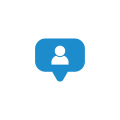 social media notification icon vector symbol isolated illustration white background