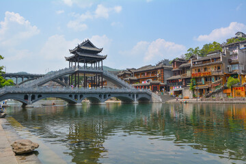 Fenghuang Ancient City Summer  Scenery, Xiangxi, Hunan, China