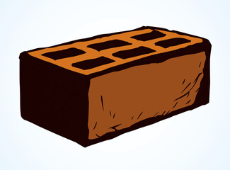 Brick. Vector drawing icon sign