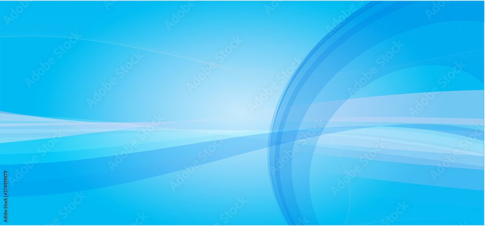 Wall mural abstract blue wave background and banner background