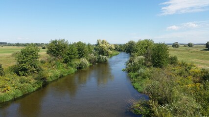 Fototapeta na wymiar Rzeka Nida niedaleko miasta Pińczów
