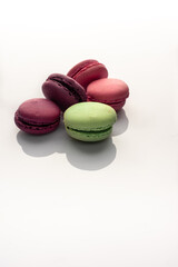 macaroons on a white background