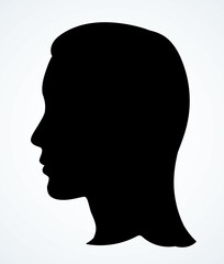 Vector image of the pretty woman