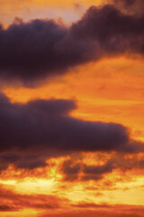 Twilight sky and cloud at sunset