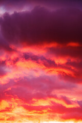 Twilight sky and cloud at sunset
