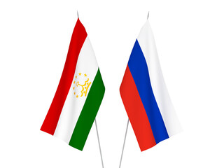 Russia and Tajikistan flags
