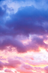 Twilight sky and cloud at sunset