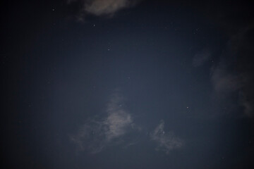 Obraz na płótnie Canvas Big dipper or ursa maior constellation in the blue sky.