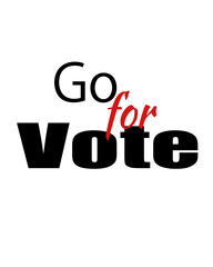 Go for vote, typographic design for banner