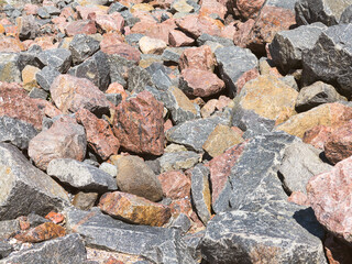 Granite. Many stones, granite stones background