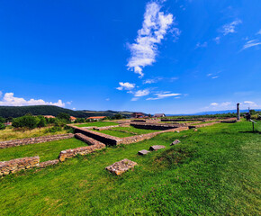 ruins of the ancient fort in sarmizegetusa ulpia traiana