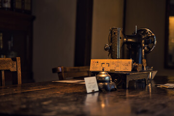 お洒落なカフェのミシン