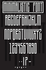 Minimalistic Pixelated Typeface, Square Font 