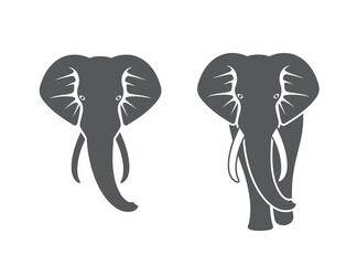 Elephant logo. Isolated elephant on white background